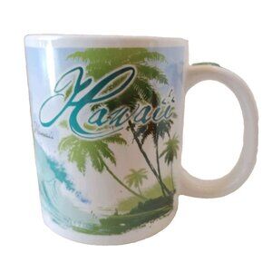 ABC Stores Hawaii Island Waves Blue Green Mug 2010 New